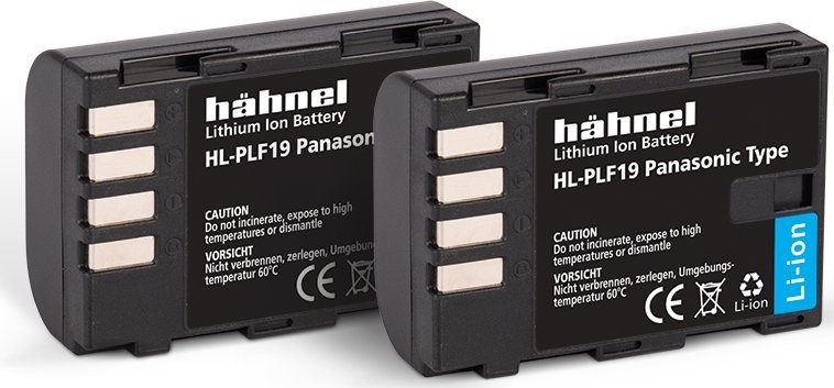 Bateri për kamera Hahnel HL-PLF19 Twin Pack, Li-ion, paketë me 2 copë, e zezë