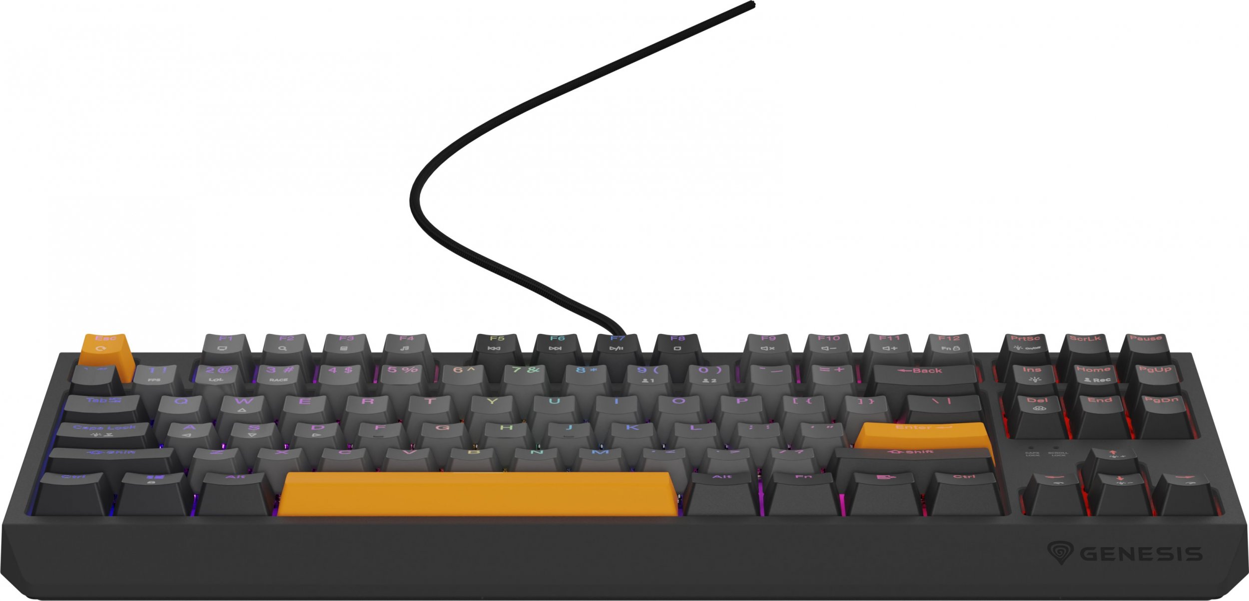 Tastierë mekanike Genesis Thor 230 TKL, Outemu Red, RGB, e zezë