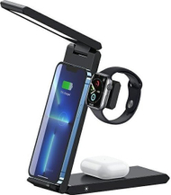 Karikues wireless Usams US-CD181, 3 në 1, 15W, i zi