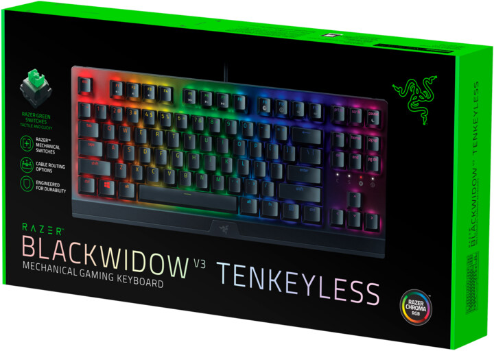 Tastierë Razer BlackWidow V3 Tenkeyless, US, e zezë