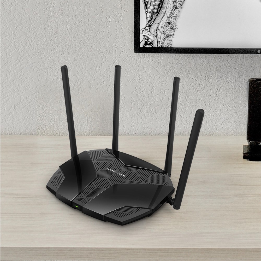 Ruter wireless Mercusys MR70X, AX1800, Wi Fi 6, Dual Band, i zi