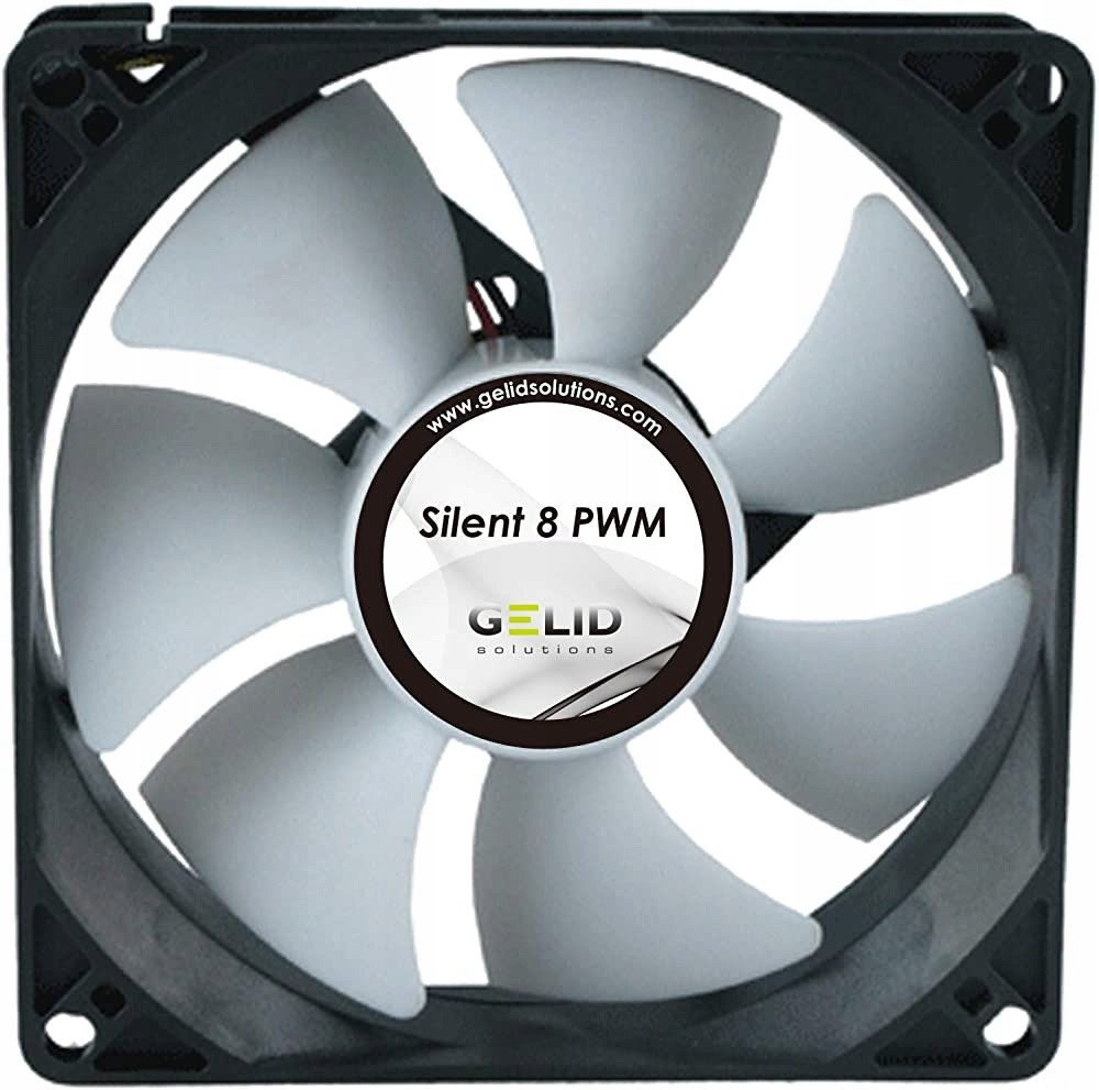 Ventilator kasë Gelid Silent 8 PWM FN-PX08-20, 80mm, 2000RPM, i zi