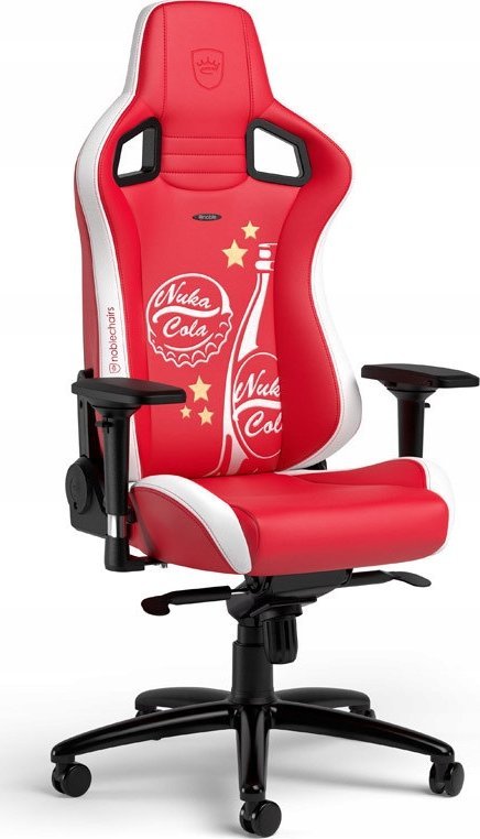 Karrige gaming Noblechairs EPIC Fallout Nuka Cola, lëkurë PU, mbështetje ergonomike, e kuqe e bardhë
