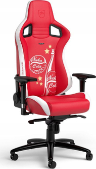 Karrige gaming Noblechairs EPIC Fallout Nuka Cola, lëkurë PU, mbështetje ergonomike, e kuqe e bardhë