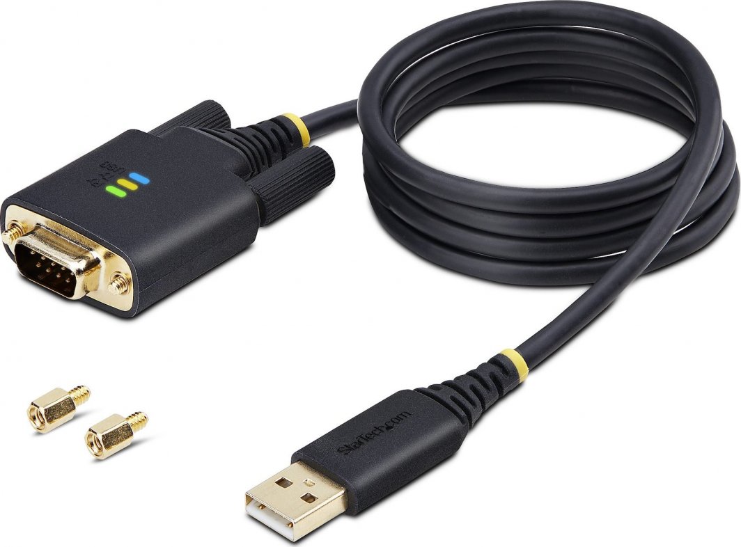Кабел USB во серија StarTech 3ft 1m, USB A во DB9 RS232, со FTDI, црн