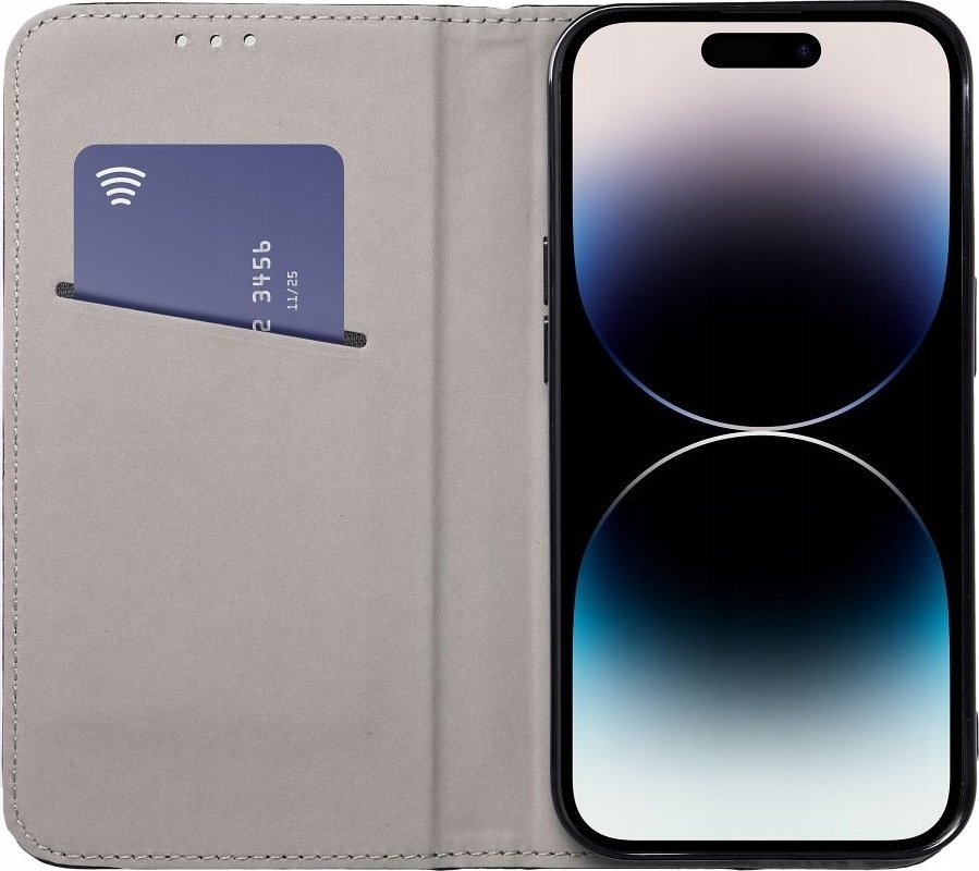 Futera portofol Futera Smart Magneto për iPhone 16, kapak magnetik, mbajtëse horizontale, jeshile e errët