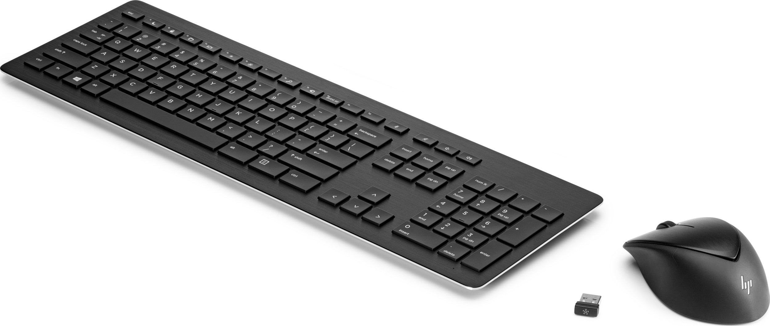 Set tastierë dhe maus HP 950MK, wireless, i rikarikueshëm, i zi