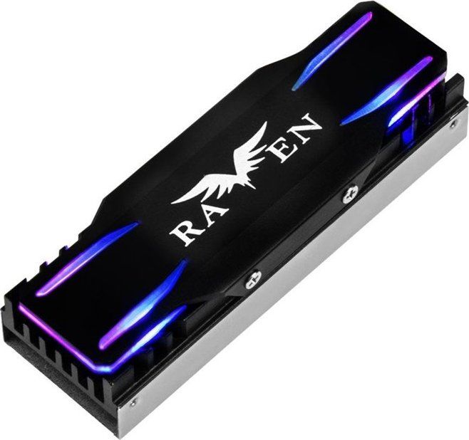Radiator për M.2 SSD SilverStone TP03-ARGB, ARGB, për gjatësi 2280, i zi