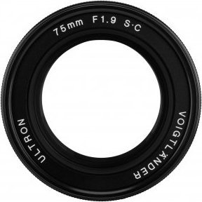 Objektiv fotografik Voigtlander Ultron 75mm f/1.9, për Leica M, SC, i zi