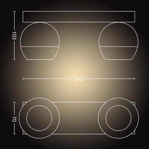 Dritë Philips Hue White Ambiance Buckram BT 50472/31 / P6, me telekomandë, e bardhë
