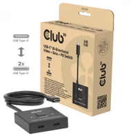 Ndërprerës video USB C Club 3D CSV 1560, bi-directional, PD 3.0, i zi