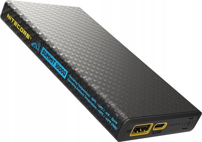 Powerbank Nitecore Summit 10000, 10000mAh, karikim i shpejtë, i zi