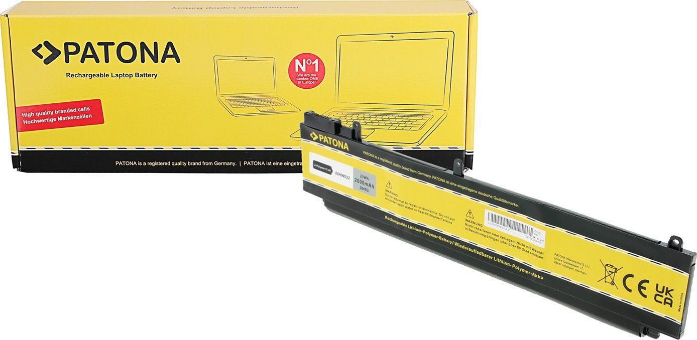 Батерија за лаптоп Patona Pro Lenovo ThinkPad T460s T470s, 2000mAh, Li Pol 11.1V, црна