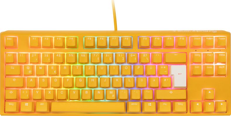Tastierë mekanike Ducky One 3 Yellow TKL, USB, layout gjerman, e verdhë
