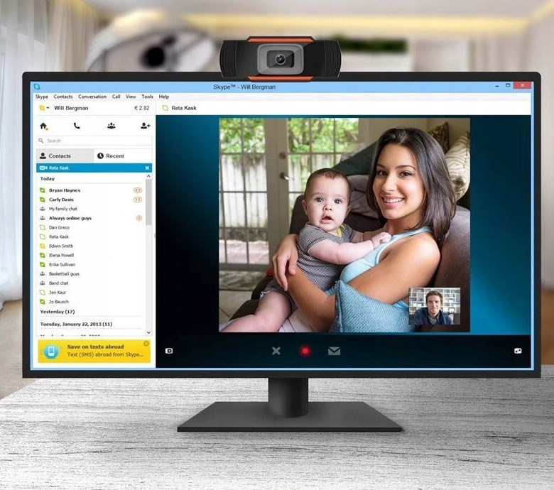 Kamera web DUXO WEBCAM-X13, 1080p, 2MP, e zezë