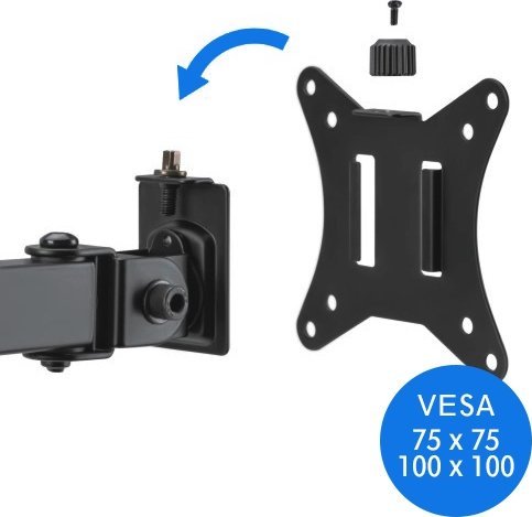 Mbajtëse për 2 monitorë SENSE 7 FLOAT, 17"-32", e zezë