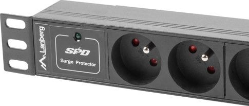 Енергетска дистрибутивна единица PDU 10\", 1U, 16A, 3 излези, црна
