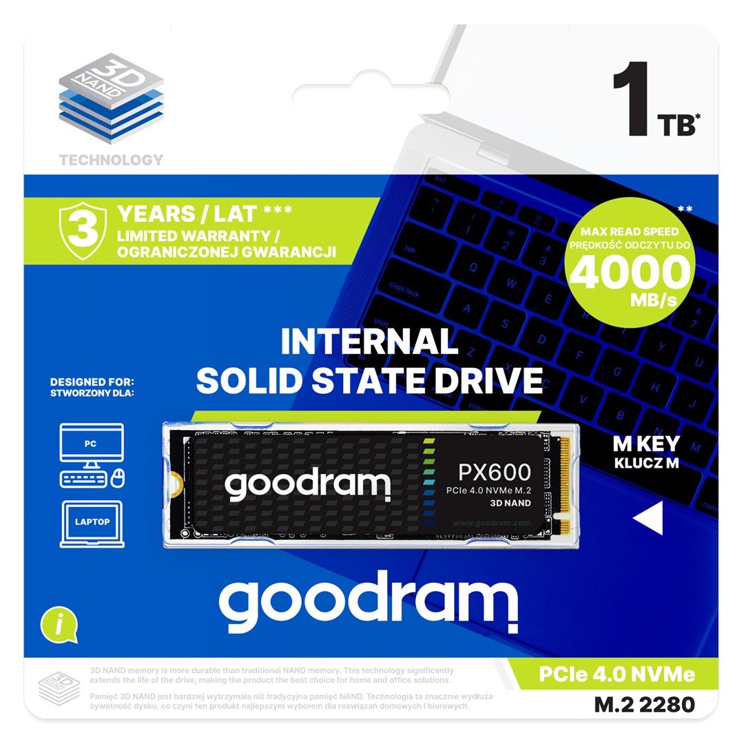Disk SSD Goodram PX600, 1TB, M.2 PCIe 4.0 NVMe