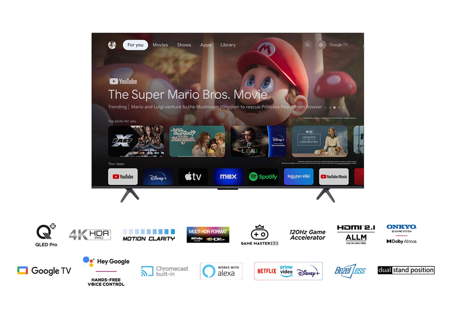 Televizor TCL C65 Series C6 75C655, 75", QLED 4K, Google TV