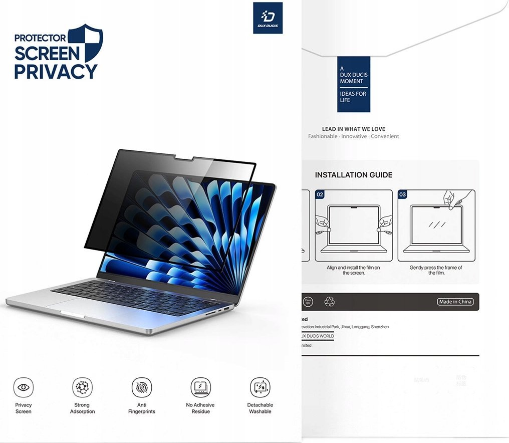 Folie mbrojtëse privatësie Dux Ducis për Apple MacBook Air 15.3" M2 A2941, anti-reflektive, transparente