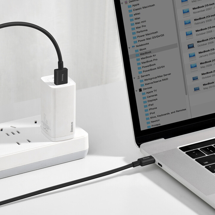 Kabllo BASEUS Superior Series USB-C - USB-C, 66W, 2m, e zezë