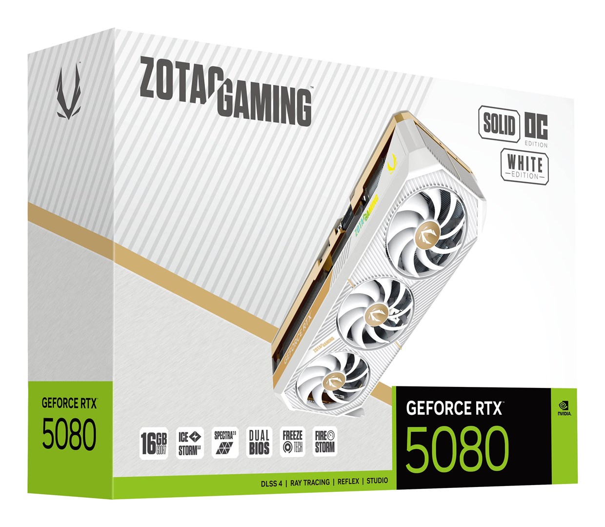 Kartelë grafike Zotac GAMING GeForce RTX 5080 SOLID OC, NVIDIA, 16GB GDDR7