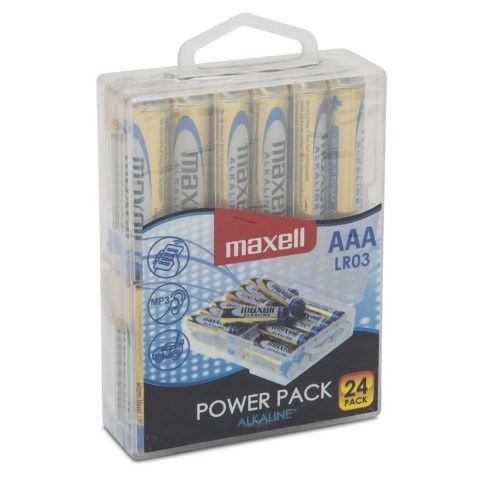 Bateri alkaline Maxell Power AAA LR03, 24 copë, e argjendtë