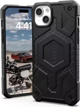 Mbulesë UAG Monarch Pro MagSafe për Apple iPhone 15 Plus, carbon fiber, e zezë
