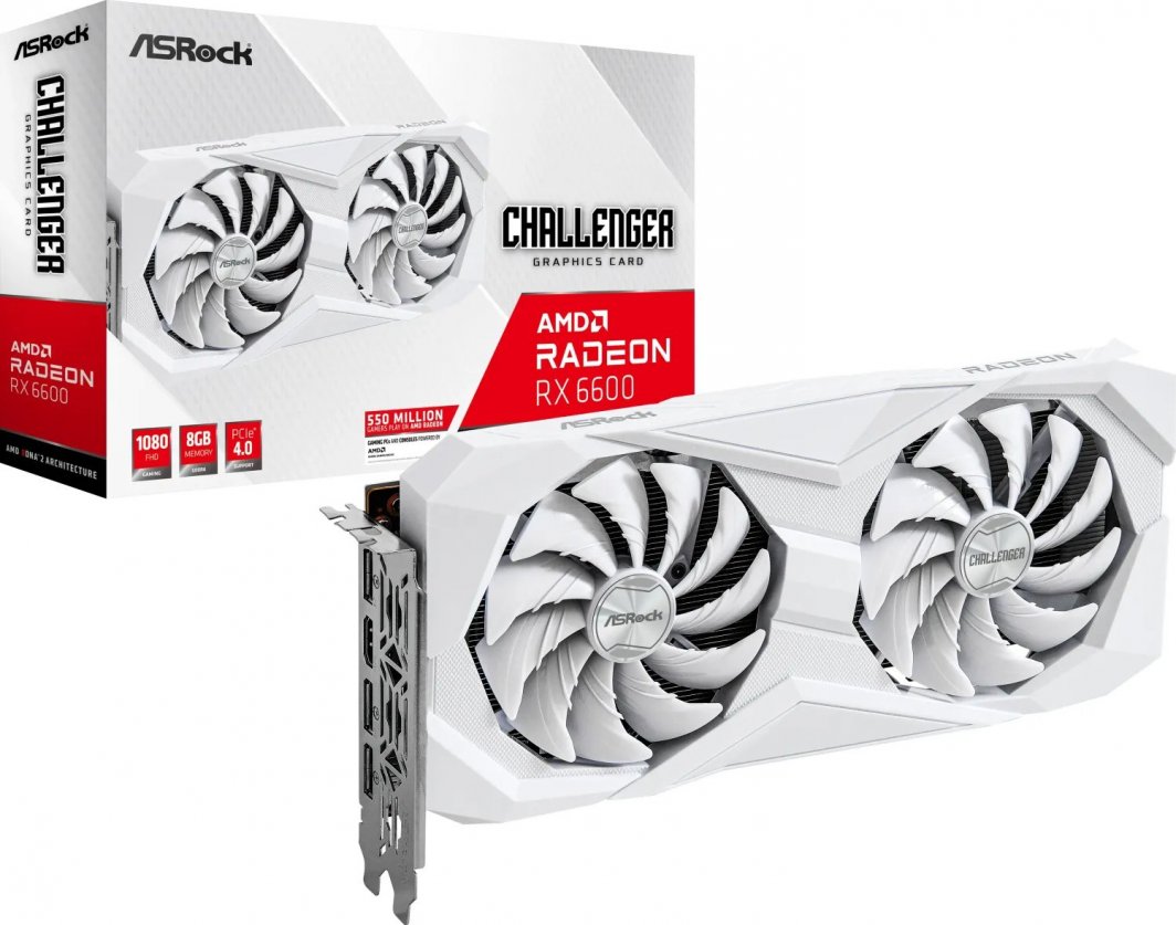 Kartelë grafike ASRock Radeon RX 6600 Challenger White 8GB GDDR6