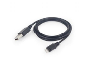 Kabllo Gembird, USB A / Micro-USB B / Lightning, 1 m, e zezë