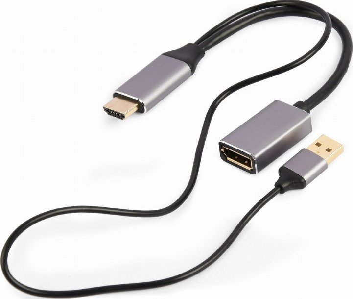 Përshtatës Gembird A-HDMIM-DPF-02, 4K, HDMI - DisplayPort, i zi