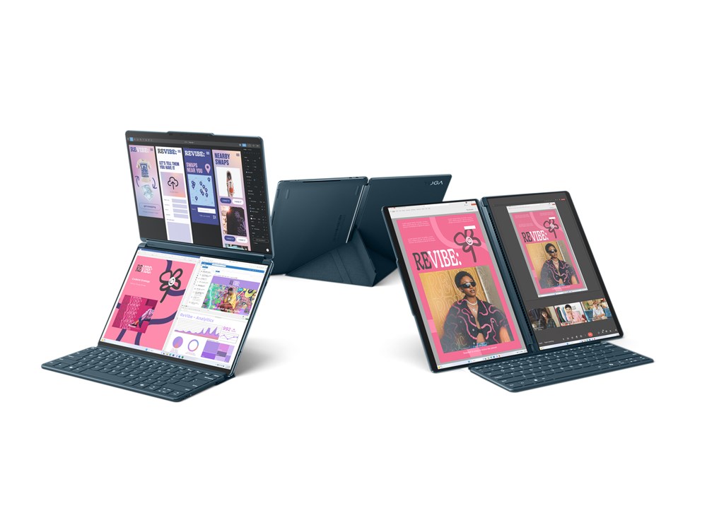 Laptop Lenovo Yoga Book 9 13IMU9, 13.3", Intel Core Ultra 7 155U, Hybrid (2-in-1), Touchscreen, 32 GB LPDDR5x-SDRAM, 512 GB SSD, Wi-Fi 6E (802.11ax) Windows 11 Home Teal + çantë krahu Lenovo B210 (GX40Q17225)