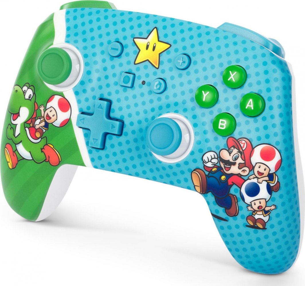 Kontroller PowerA Enhanced Super Star Friends, wireless, shumëngjyrësh