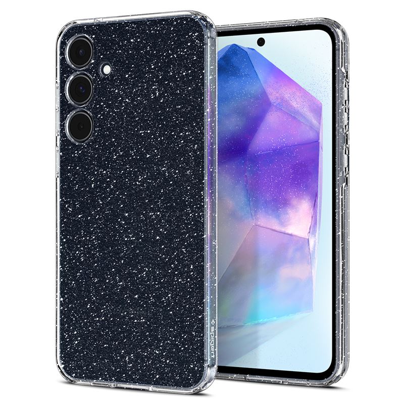 Mbështjellës për Samsung Galaxy A55 Spigen Liquid Crystal Glitter, transparent