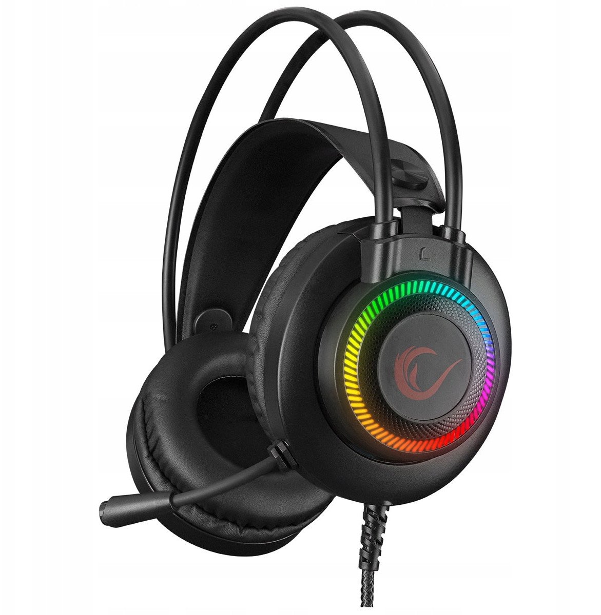 Kufje gaming Rampage RM-K27 X-JAMMER, RGB LED, stereo, të zeza