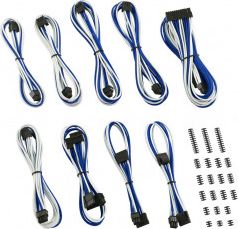 Set kabllosh modular CableMod ZUAD-1017, për Corsair AXi HXi RM, tekstil ModFlex, bardh e kaltër