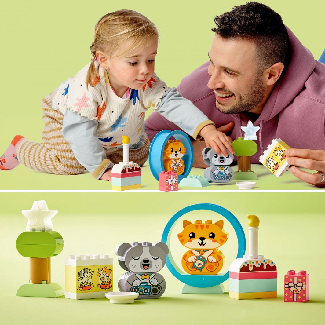 Set lodër LEGO® DUPLO® 10977 My first puppy and kitten making sounds, 22 pjesë