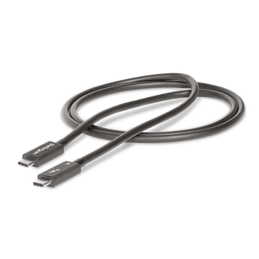 Kabllo Thunderbolt 4 StarTech.com, 3ft, 40Gbps, 100W, e zezë