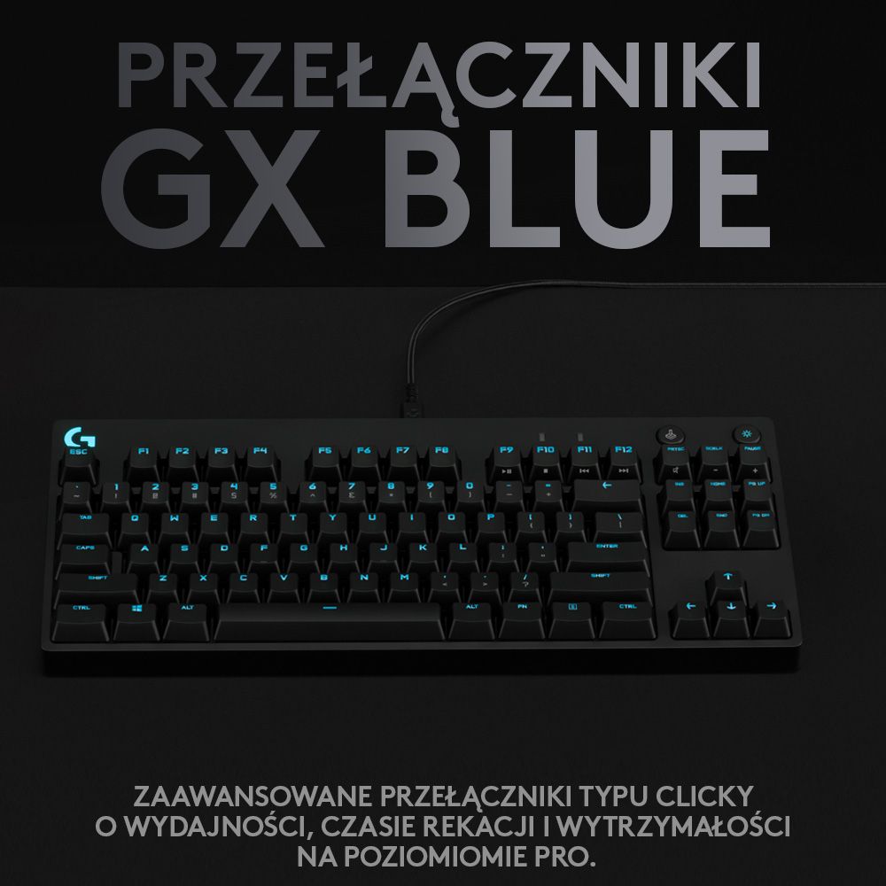 Tastierë gaming Logitech G Pro, mekanike GX Blue, RGB, e zezë