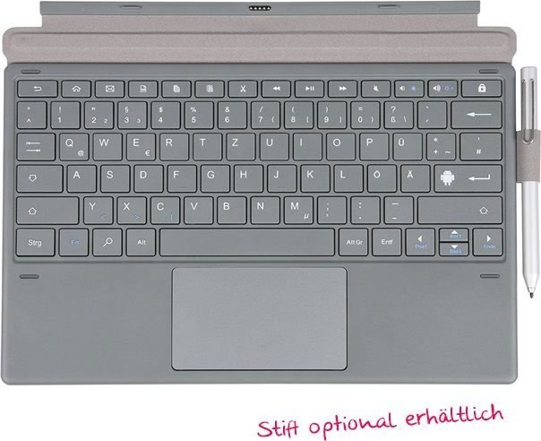Tastierë mbuluese Terra Type Cover Pad 1200, me touchpad, layout DE, e zezë