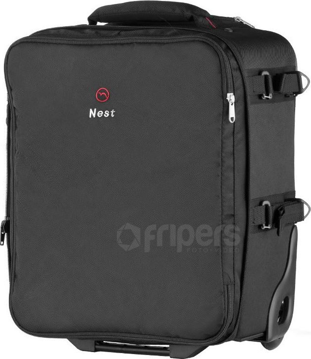 Çantë fotografike me rrota Nest Odyssey 10, najlon i papërshkueshëm nga uji, insert shpinore, e zezë