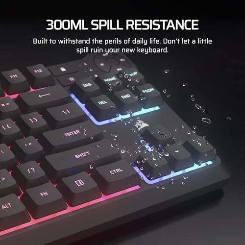 Tastierë gaming Corsair K55 TKL, RGB, pa numpad, e zezë