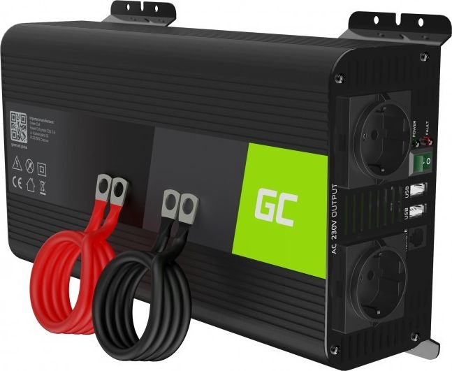 Konvertues Green Cell PRO (INV09), 12V në 230V 1000W/2000W, sinusoidal