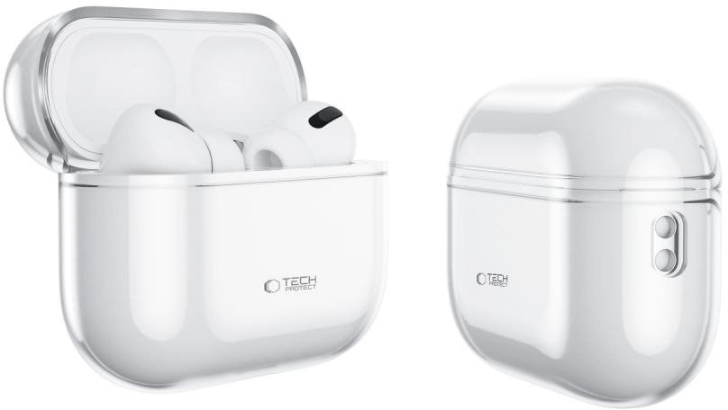 Këllëf mbrojtës Tech-Protect FlexAir për Apple AirPods Pro 3, TPU, me unazë, transparent