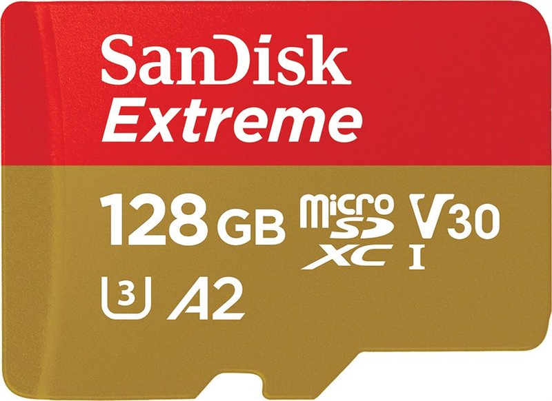 Kartë memorike SanDisk Extreme microSDXC, 128GB, Class 10 UHS I U3 A2 V30