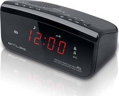 Radio orë Muse M-12 CR, AM FM, ekran LED, e zezë