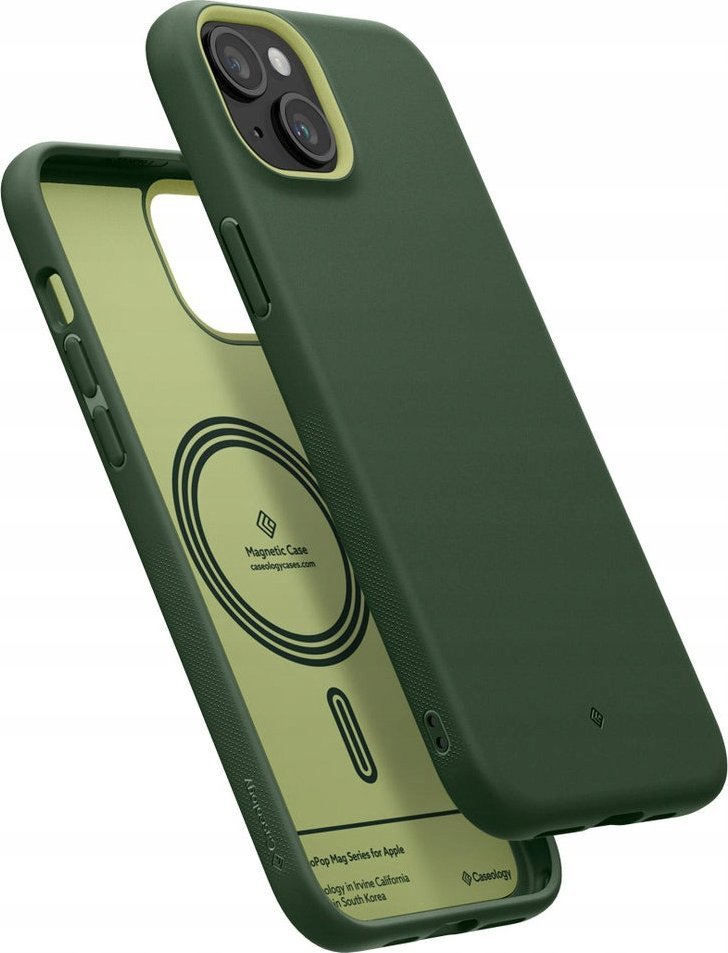 Mbulesë telefoni Spigen Caseology Nano Pop MagSafe për iPhone 15, TPU, dyngjyrëshe, jeshile Avo