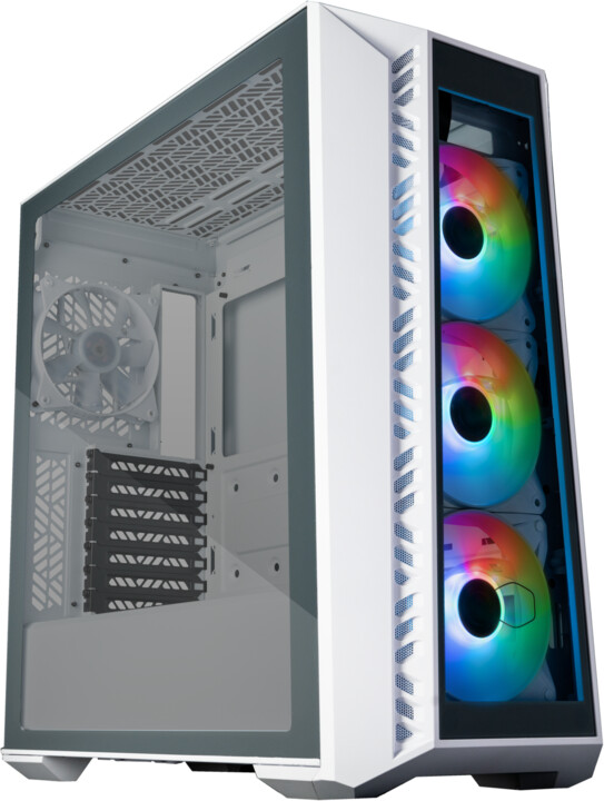 Kasë kompjuteri Cooler Master MasterBox 520, anë transparente, e bardhë