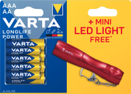 Set bateri VARTA Longlife Power LR03 LR06, 4 copë, elektrik dore mini LED, shumëngjyrëshe
