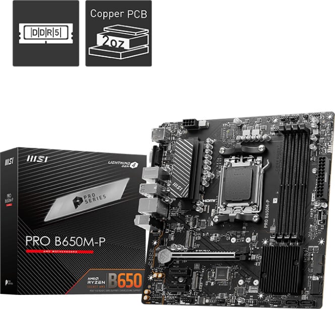 Pllakë amë MSI PRO B650M-P